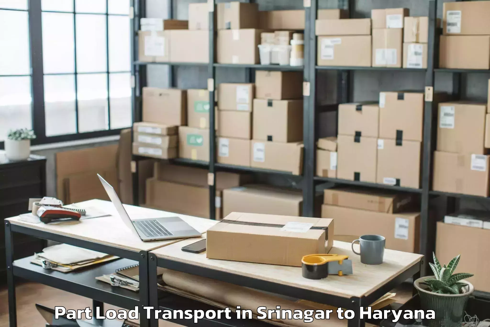 Trusted Srinagar to Ansal Plaza Mall Gurgaon Part Load Transport